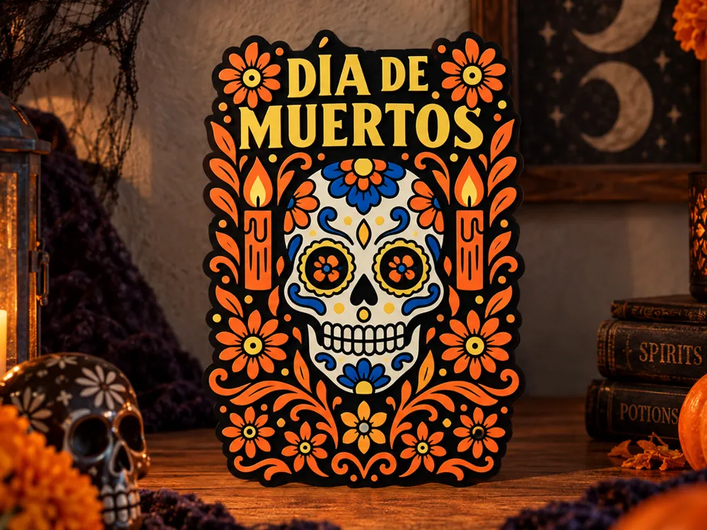 Portaretrato día de los muertos