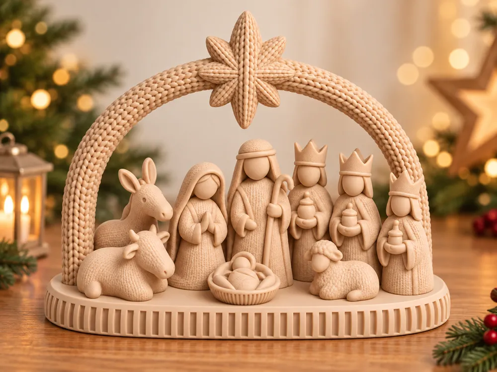 Belen navidad estilo japandi