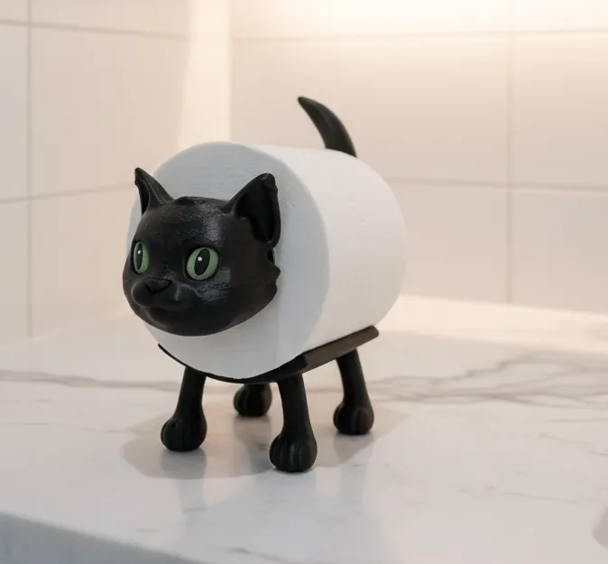 Porta higiénico gatito